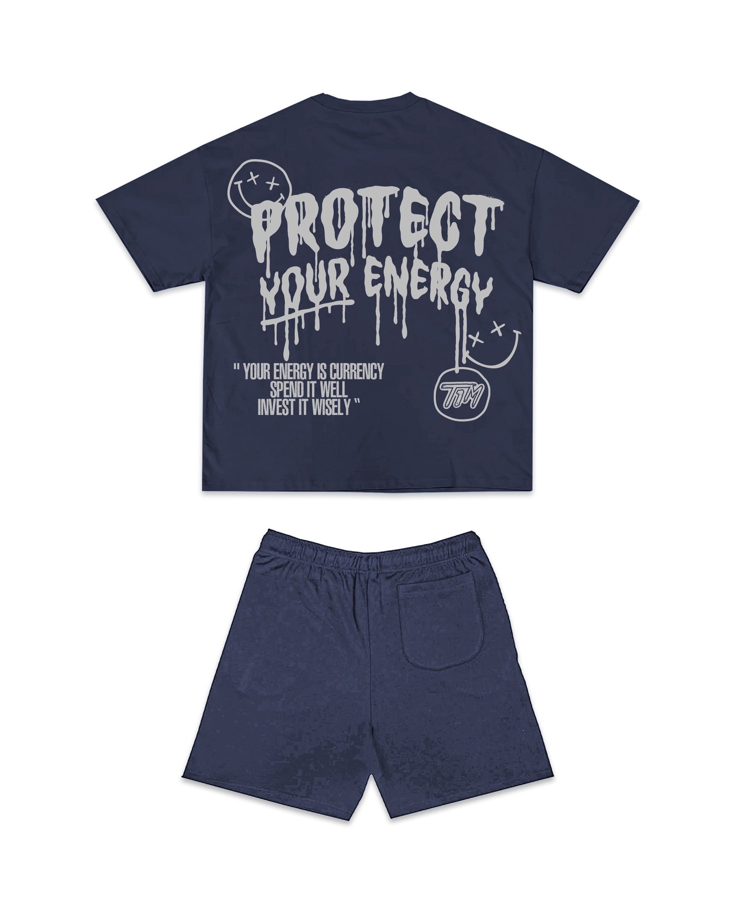 T1M SPILL SHORT SET (NAVY)