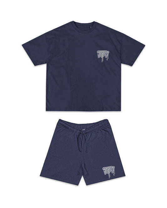 T1M SPILL SHORT SET (NAVY)