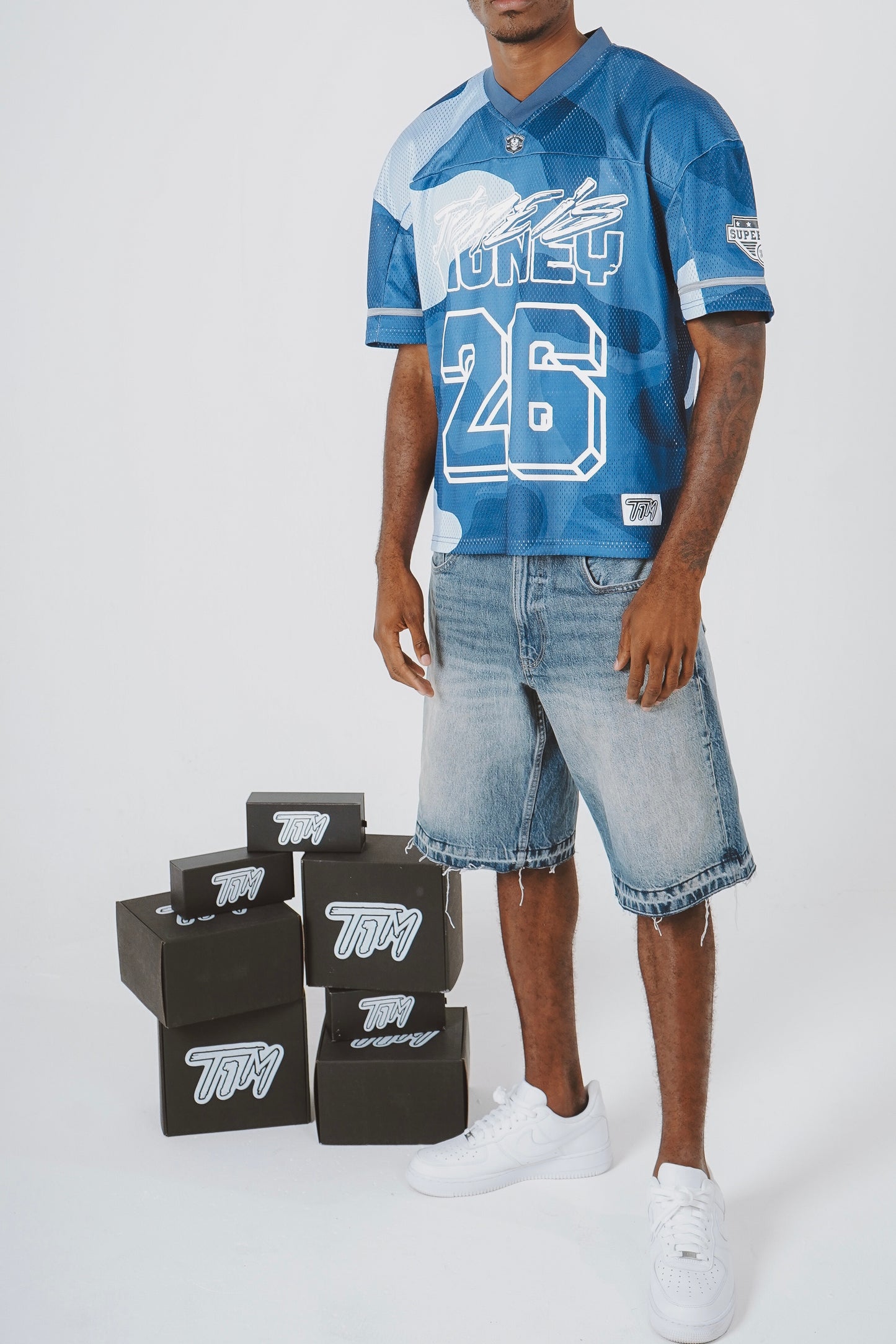 T1M SUPERBOWL JERSEY (CAMO BLUE)