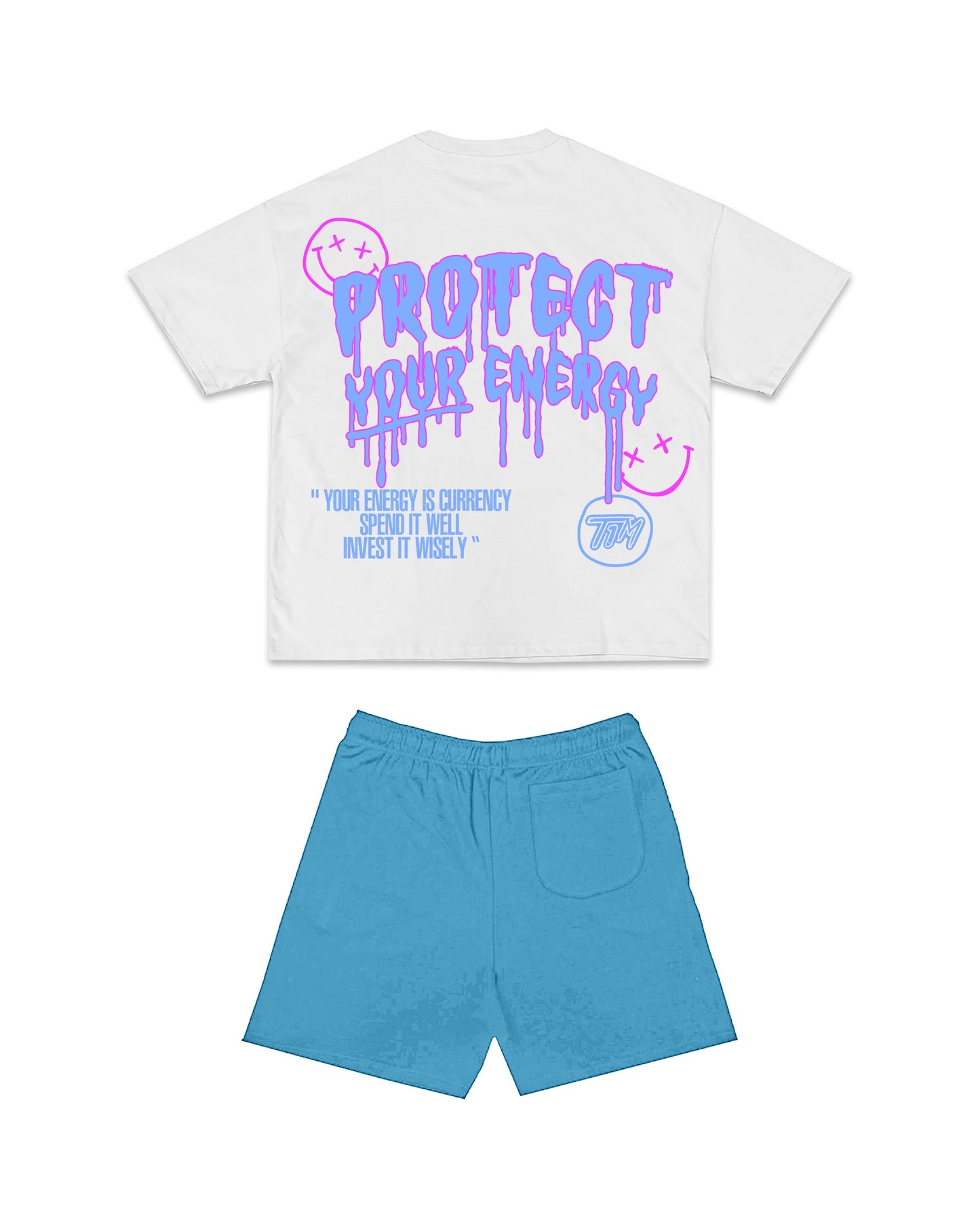 T1M SPILL SHORT SET (PINK/BLUE)
