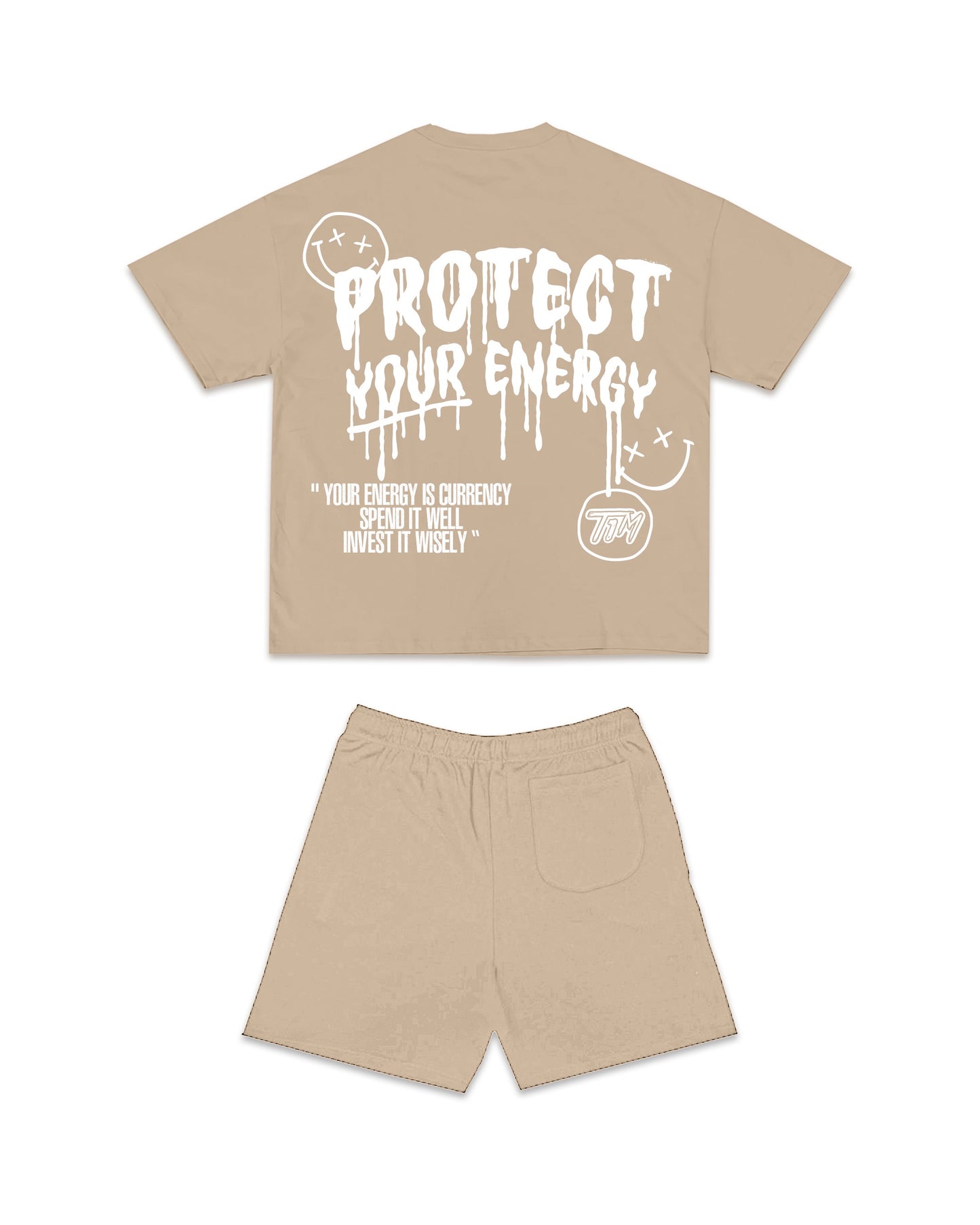 T1M SPILL SHORT SET (BEIGE)